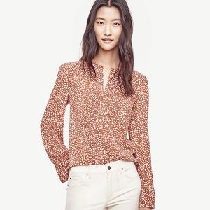 ANN TAYLOR pintuck blouse